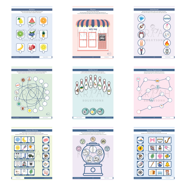 Pre-Kriah Phonological Awareness Workbook — Levels 1 & 2 (5-Pack)